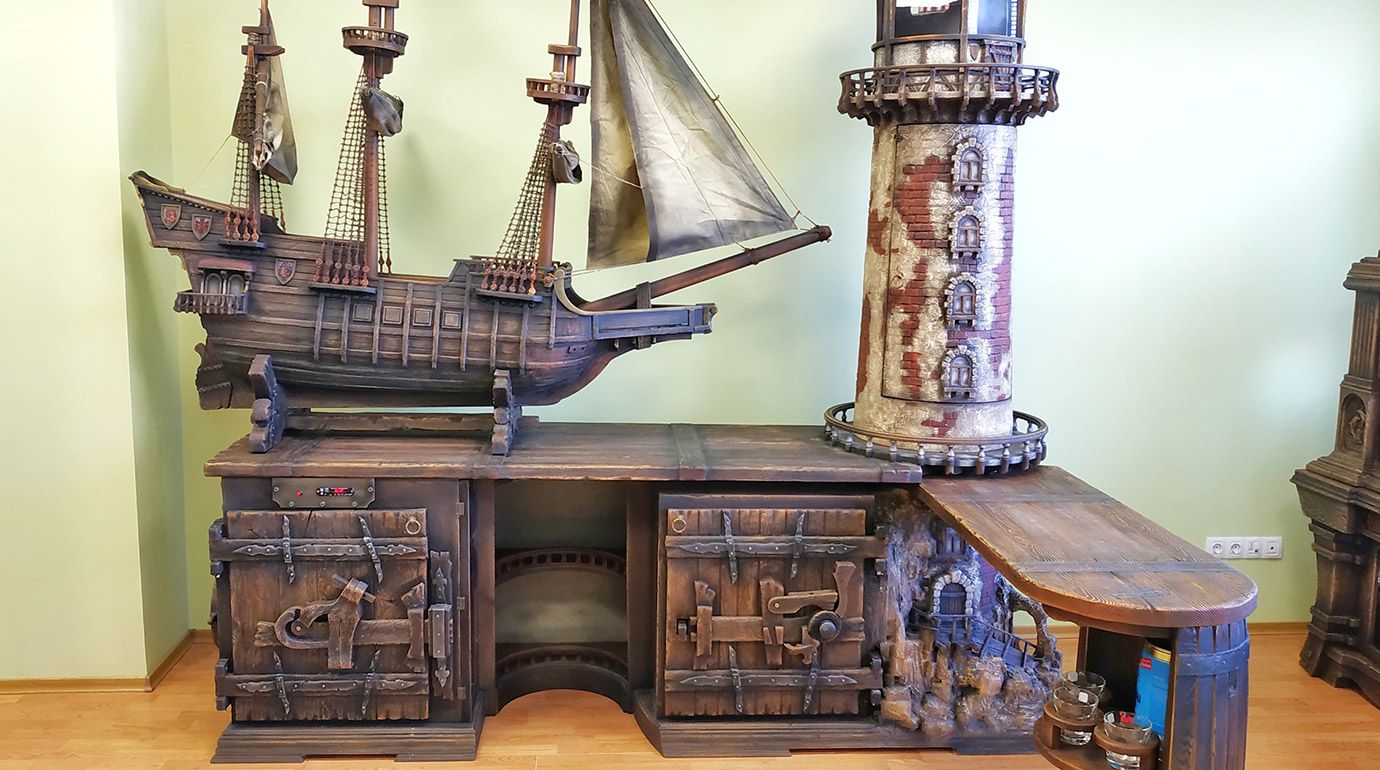 Меблі під старовину. Бар-корабель